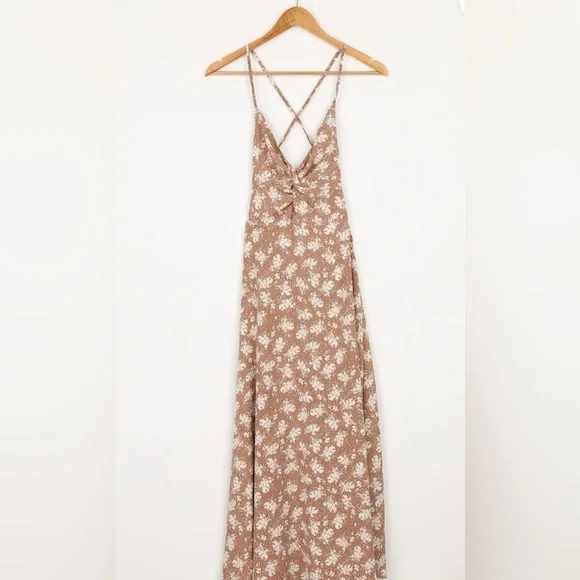light brown flowy dress Kai main image 1